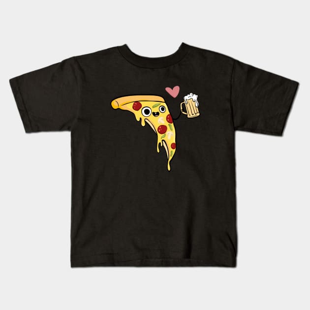 Pizza lover Kids T-Shirt by niaarts